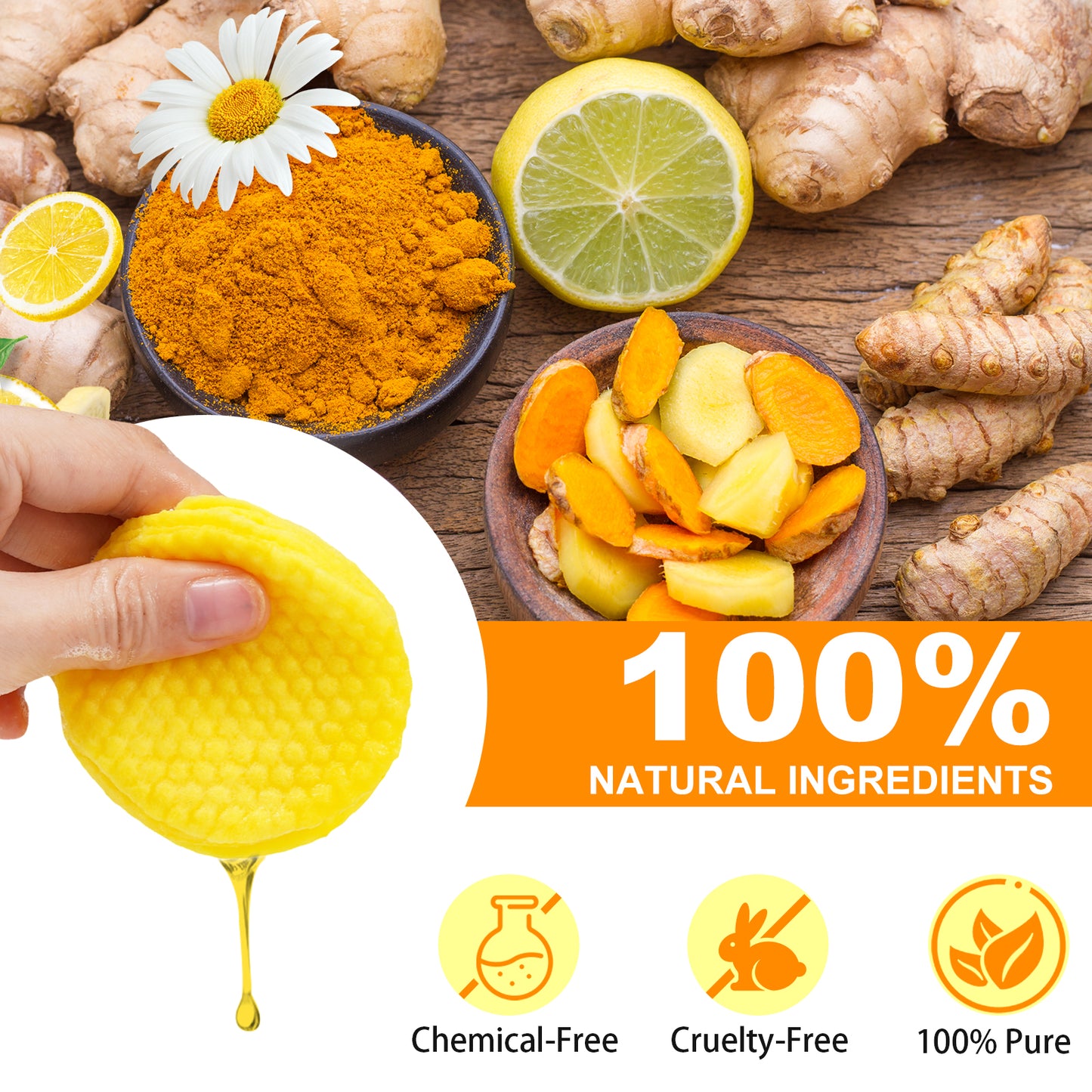 Kojic Acid & Turmeric Facial Cleansing Pads