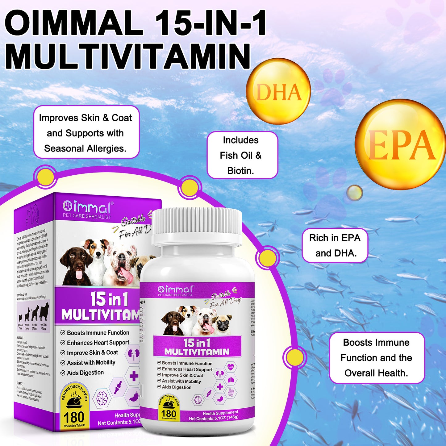 15 IN 1 MULTIVITAMIN TABLETS FOR DOGS