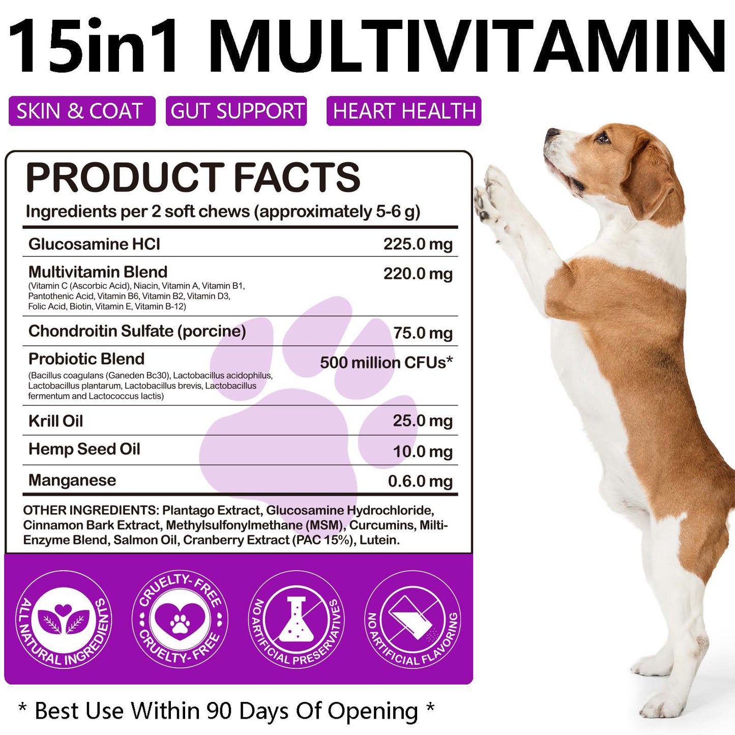 15 in 1 Dog Multivitamins and Supplements