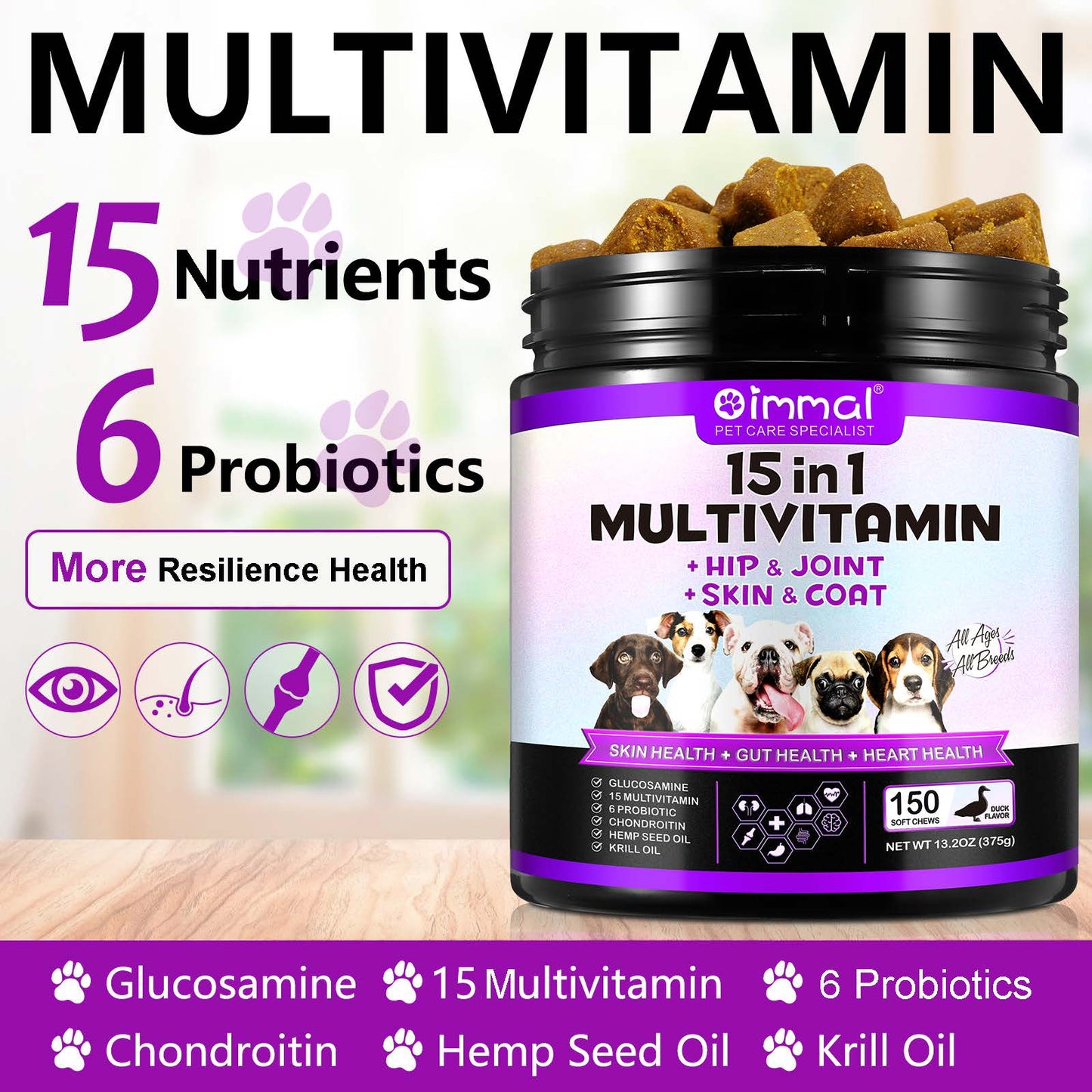 15 in 1 Dog Multivitamins and Supplements