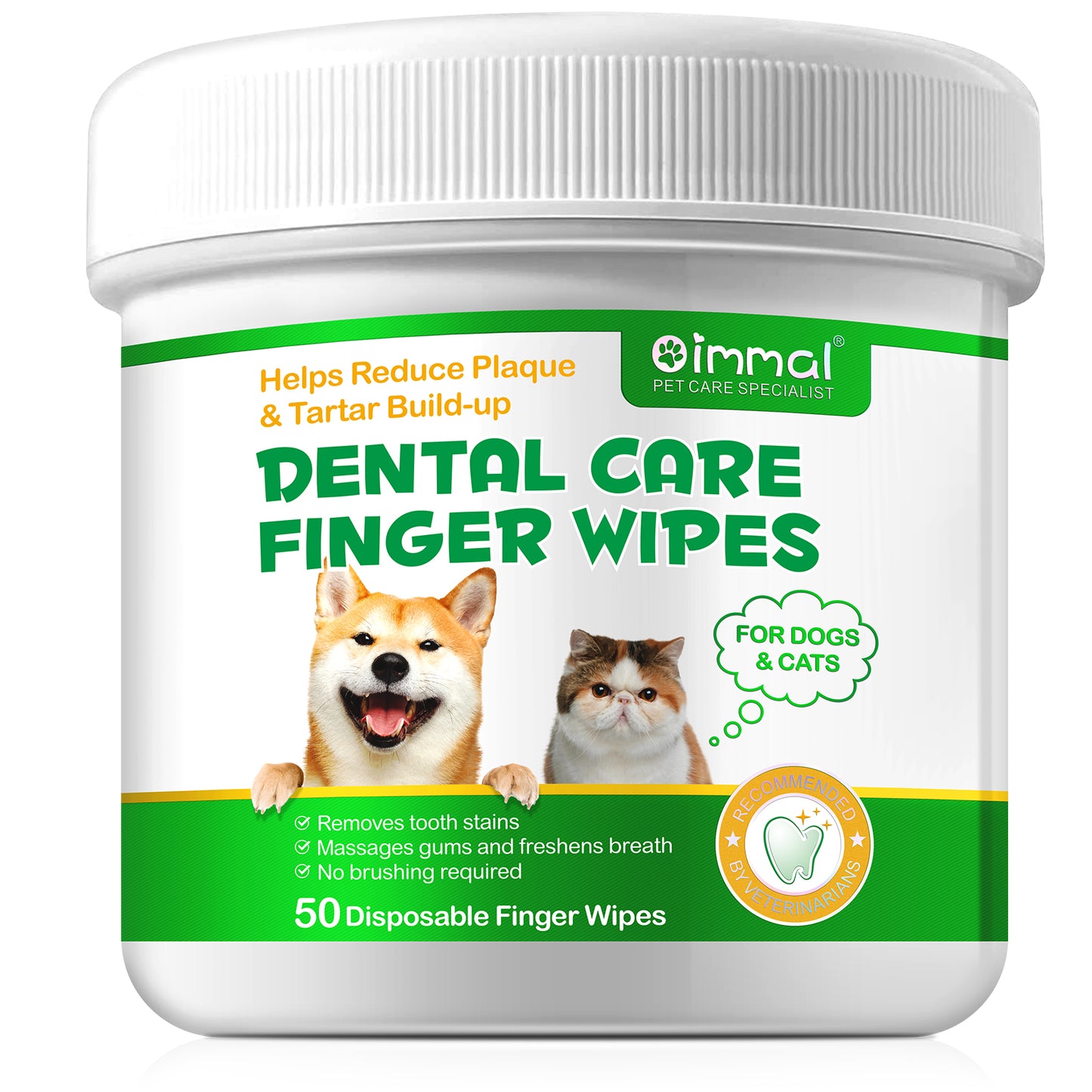 DENTAL CARE FINGER WIPES FOR DOGS & CATS