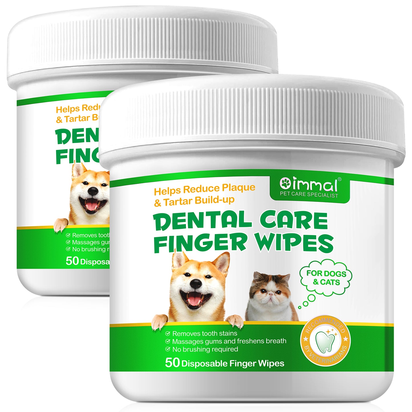 DENTAL CARE FINGER WIPES FOR DOGS & CATS