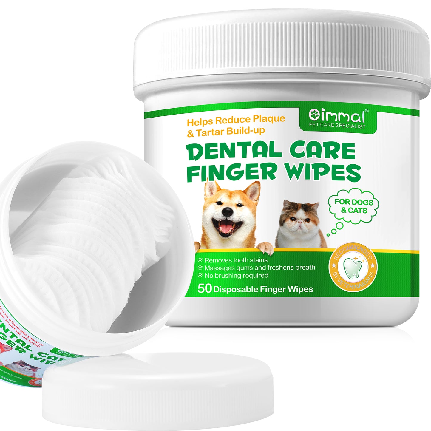 DENTAL CARE FINGER WIPES FOR DOGS & CATS