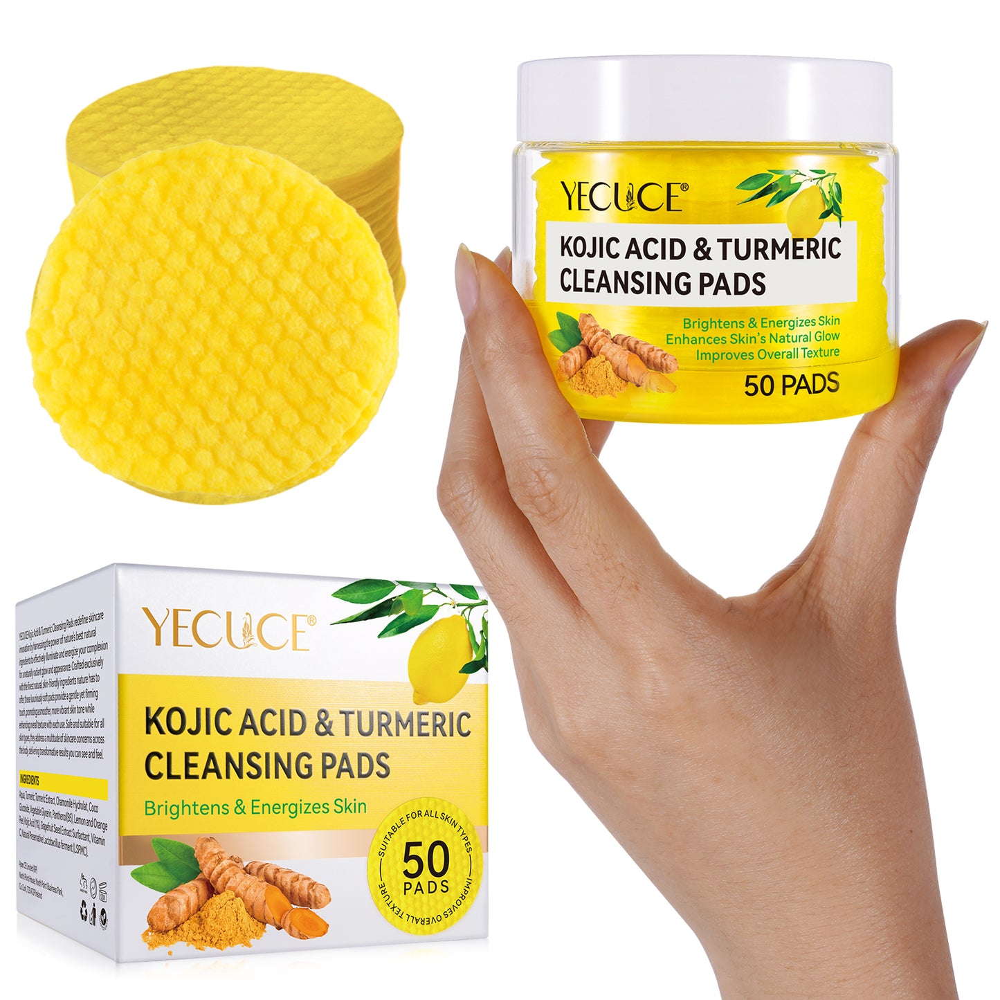 Kojic Acid & Turmeric Facial Cleansing Pads