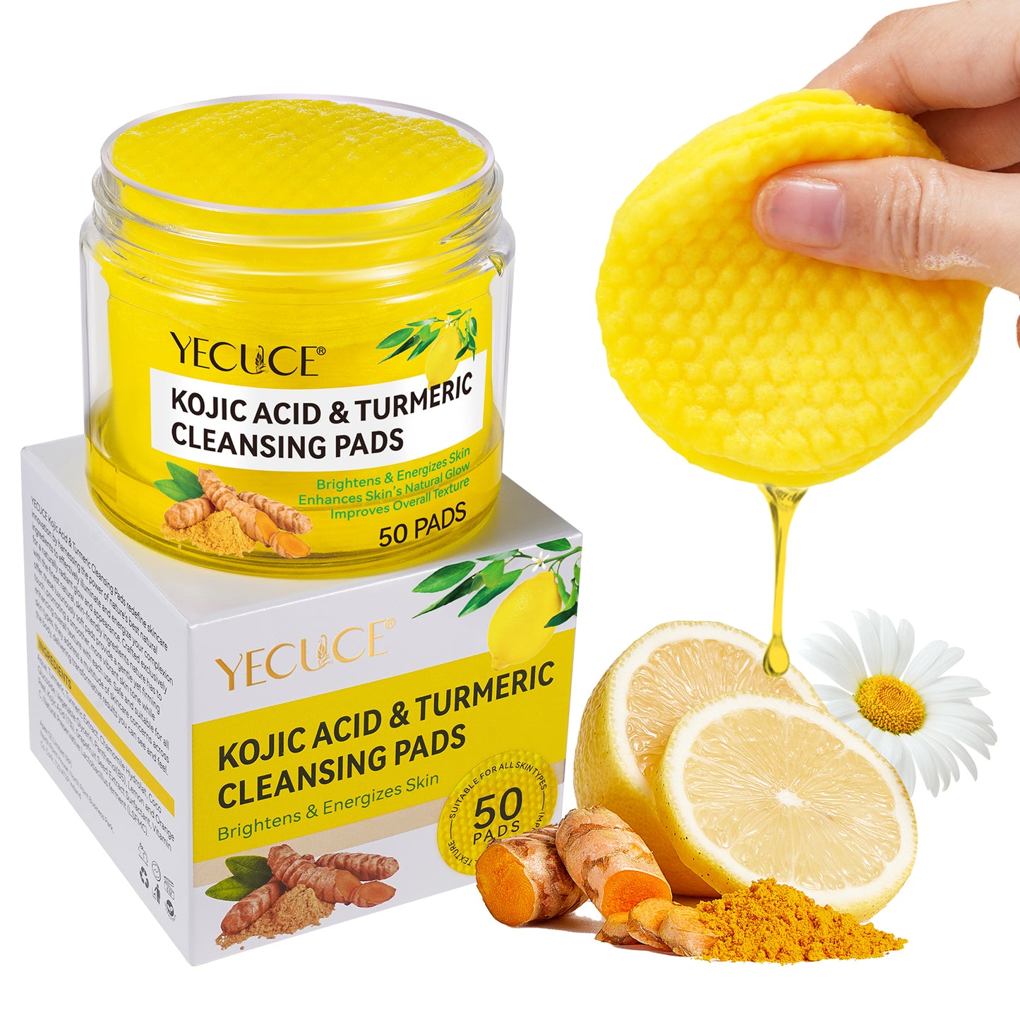 Kojic Acid & Turmeric Facial Cleansing Pads